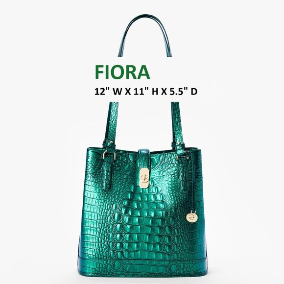 SET: ✅ Brahmin Mystic Green Set: Fiora Bag & Cordelia Wallet✨ NWT, COA & DUSTBAG - Picture 12 of 17